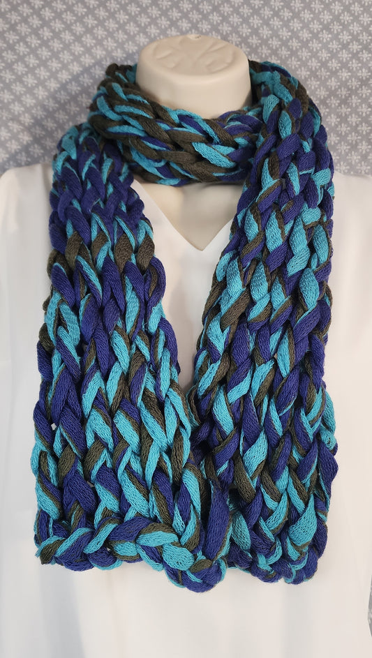 Finger Knitted Scarf